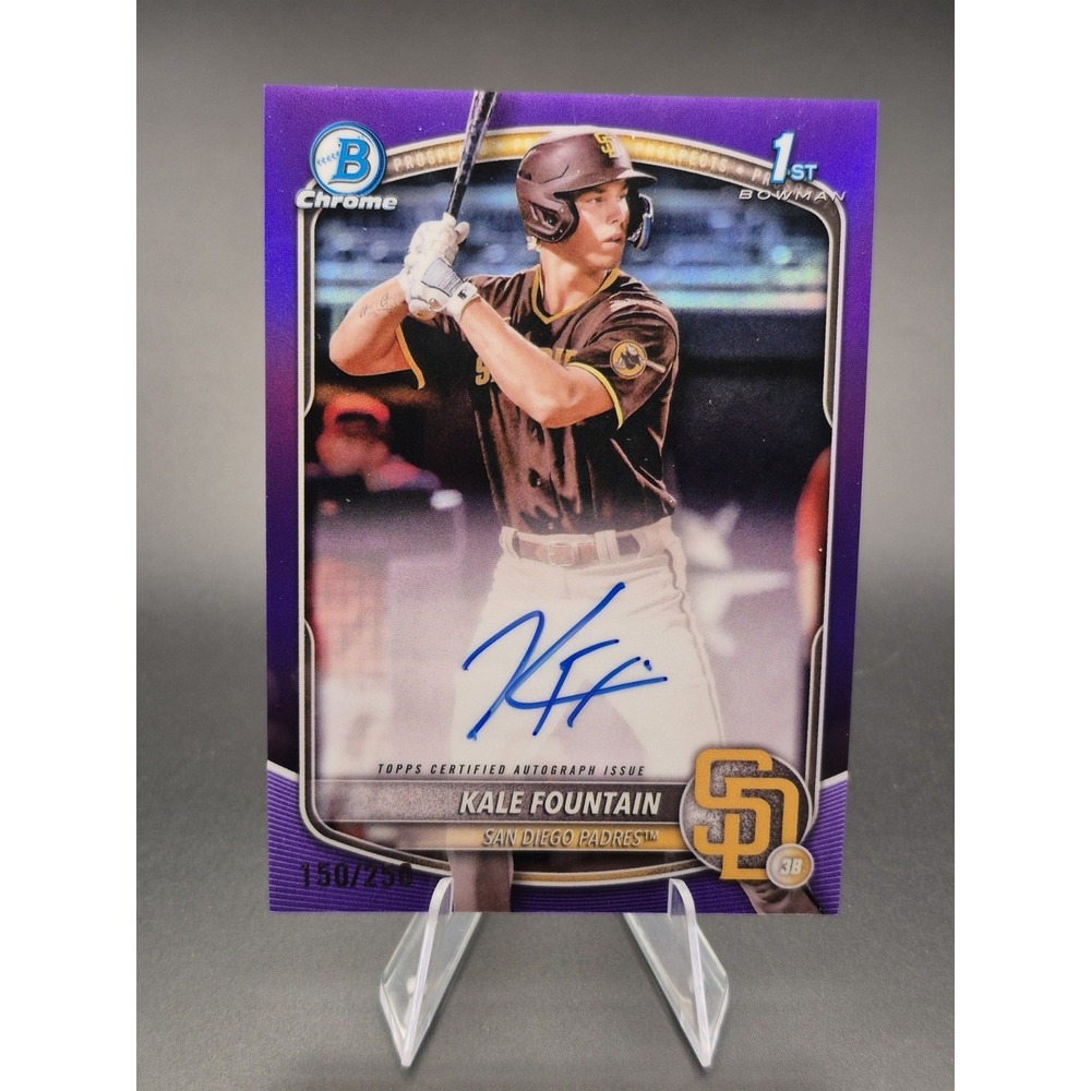 2025 Bowman Chrome Kale Fountain #CPA-KFO 1st Bowman True Purple Auto /250 (AU)